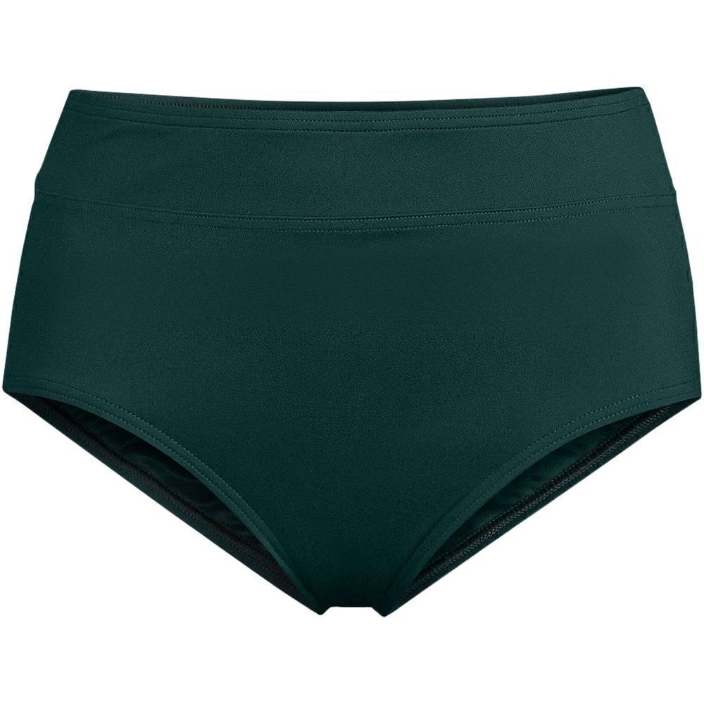 Land's End Plus Standard high waist bikini bottoms deep balsam green sizes below